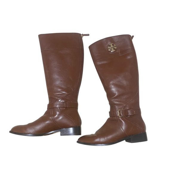 Tory Burch Eloise riding  Brown Leather boots Exelent condition. Long 18 inch - Picture 7 of 13